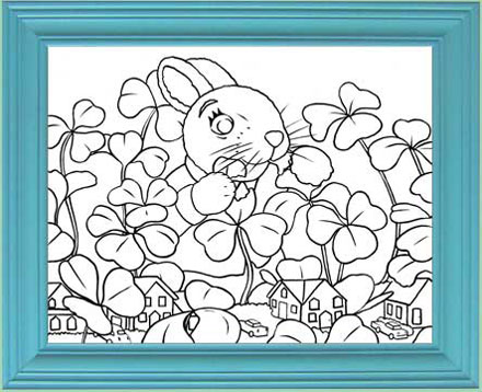 bunny and flowers